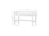 Hoppekids ECO Luxury halfhoogslaper 70x160 - rechte ladder - Afbeelding 4