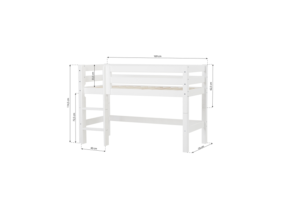 Hoppekids ECO Luxury halfhoogslaper 70x160 - rechte ladder - Afbeelding 4