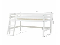 Hoppekids ECO Luxury halfhoogslaper 120x200 - schuine ladder - Afbeelding 4