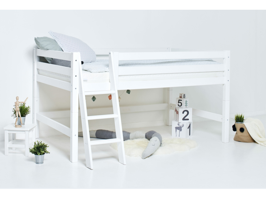 Hoppekids ECO Luxury halfhoogslaper 120x200 - schuine ladder - Afbeelding 3