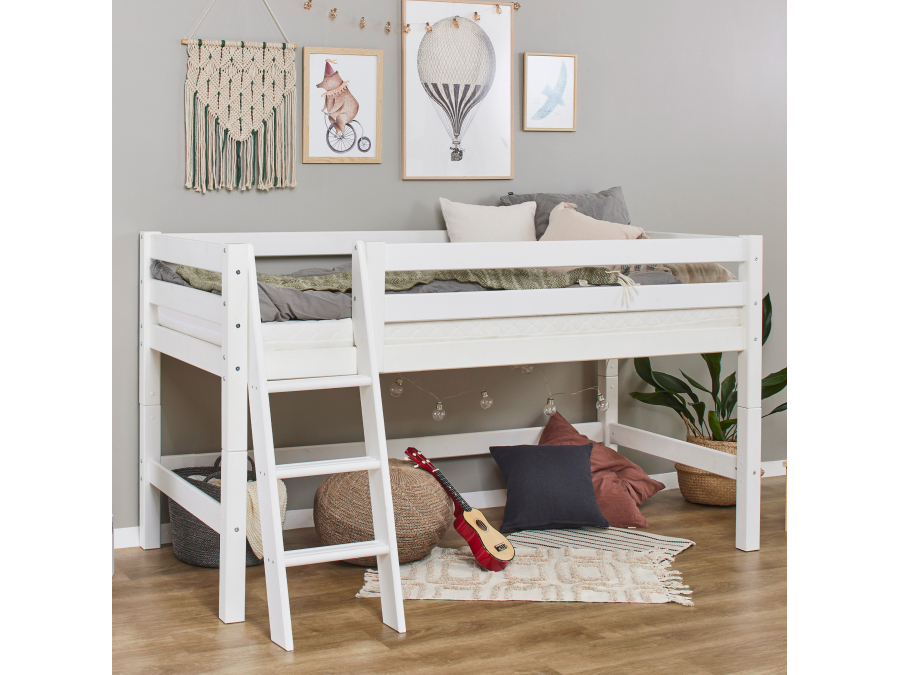 Hoppekids ECO Luxury halfhoogslaper 90x200 - schuine ladder - Afbeelding 2
