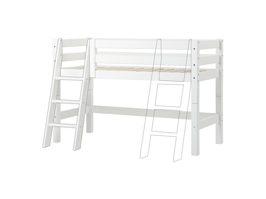 Hoppekids ECO Luxury halfhoogslaper 70x160 - schuine ladder - Afbeelding 7