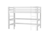 Hoppekids ECO Luxury verhoogde halfhoogslaper 90x200 - rechte ladder - luxe bodem - Afbeelding 4