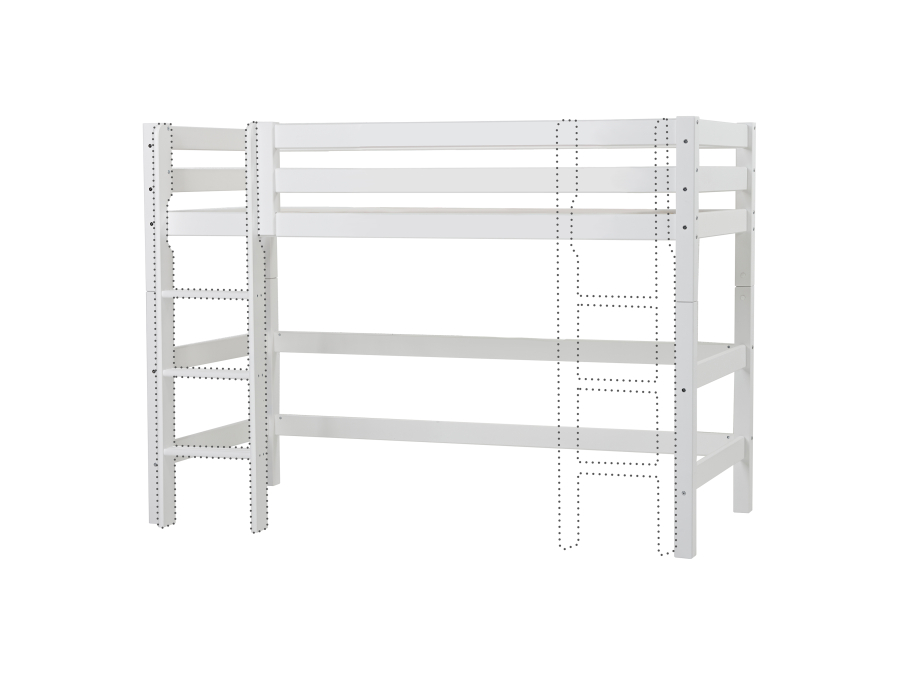 Hoppekids ECO Luxury verhoogde halfhoogslaper 90x200 - rechte ladder - Afbeelding 6