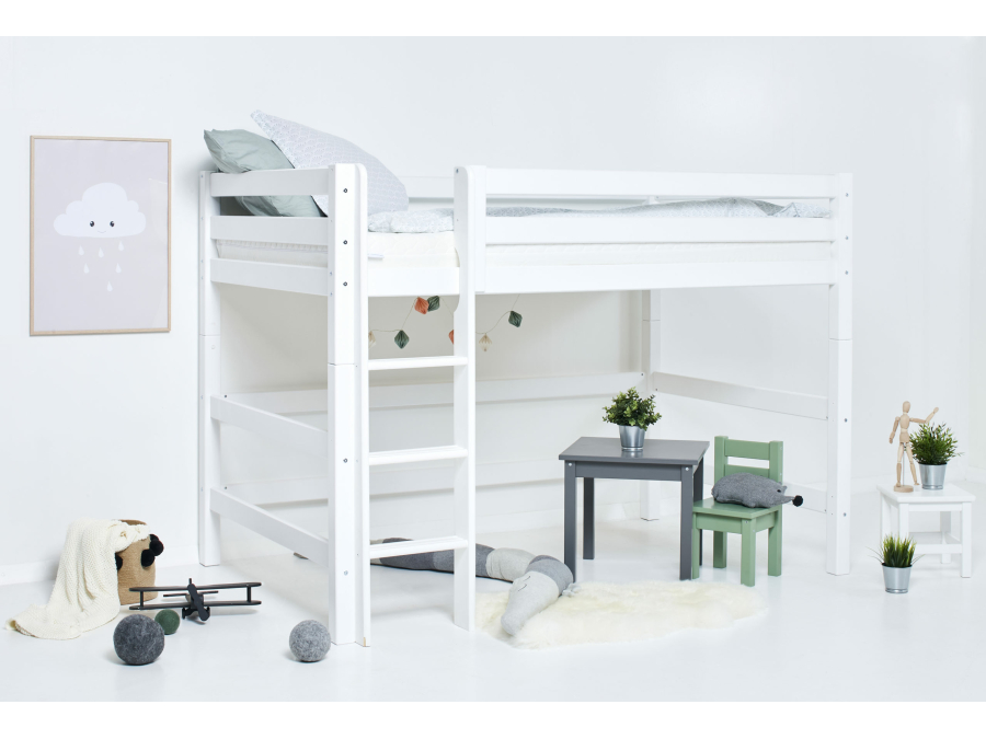 Hoppekids ECO Luxury verhoogde halfhoogslaper 120x200 - rechte ladder - Afbeelding 3