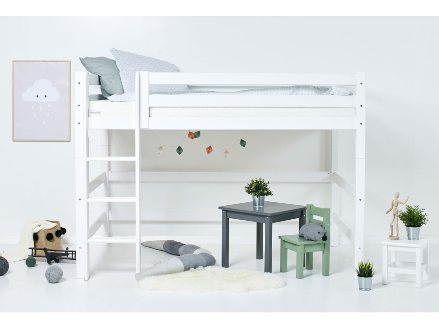 Hoppekids ECO Luxury verhoogde halfhoogslaper 120x200 - rechte ladder - Afbeelding 2
