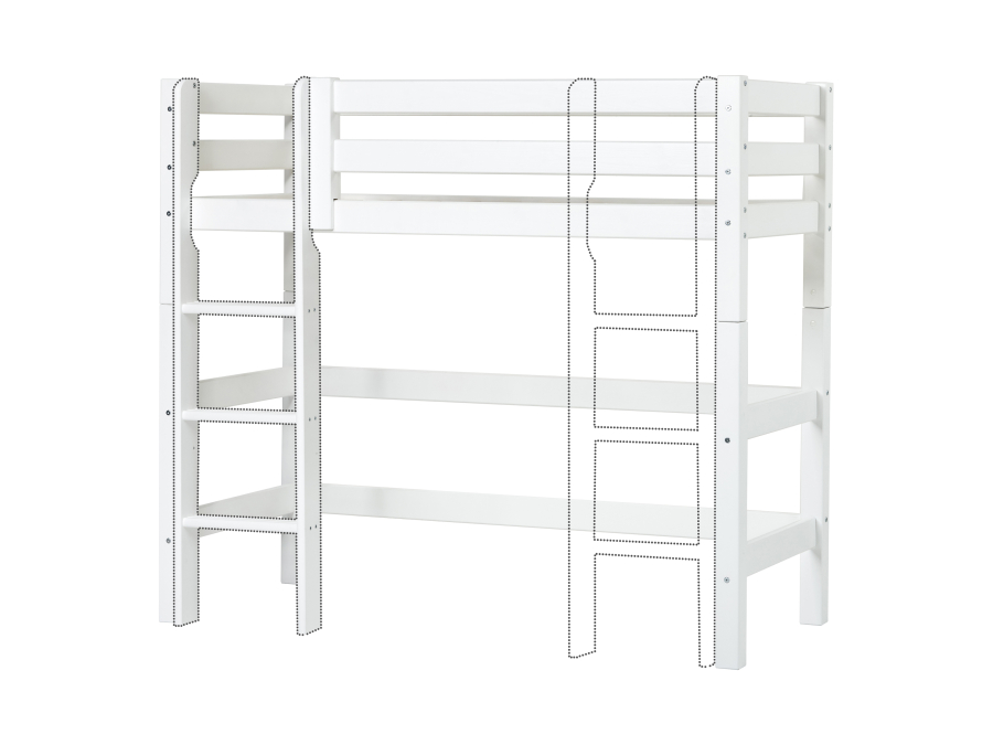 Hoppekids ECO Luxury verhoogde halfhoogslaper 70x160 - rechte ladder - Afbeelding 6