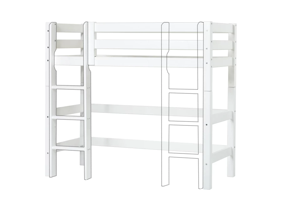 Hoppekids ECO Luxury verhoogde halfhoogslaper 70x160 - rechte ladder - Afbeelding 7