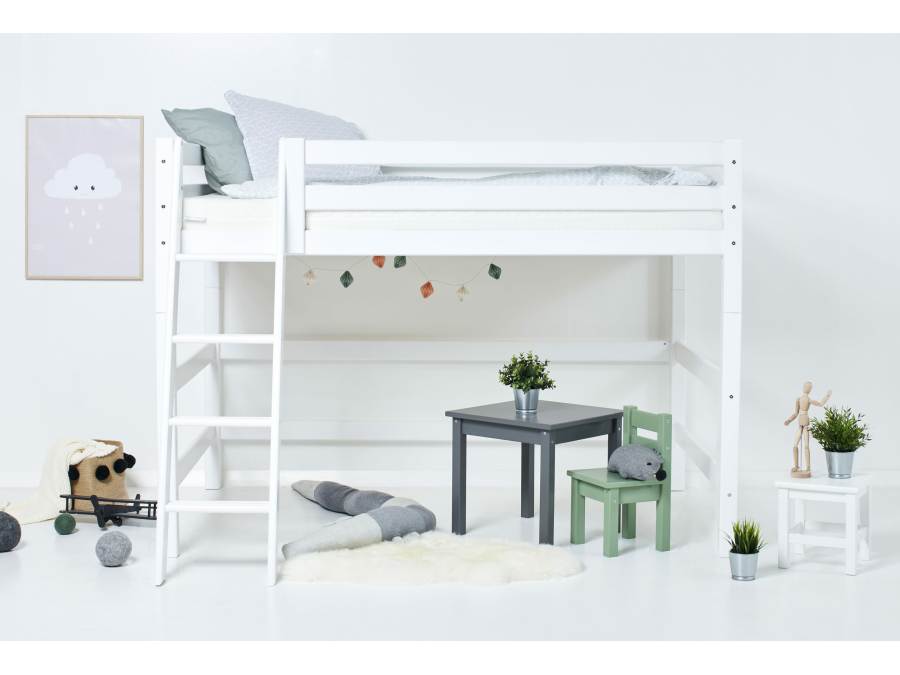 Hoppekids ECO Luxury verhoogde halfhoogslaper 120x200 - schuine ladder - Afbeelding 2