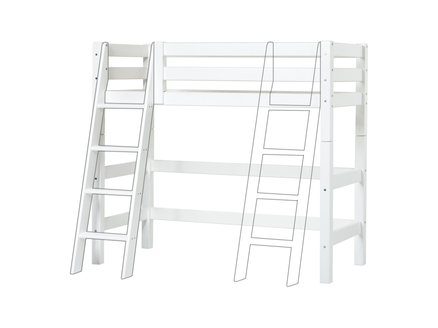 Hoppekids ECO Luxury verhoogde halfhoogslaper 70x160 - schuine ladder - Afbeelding 8