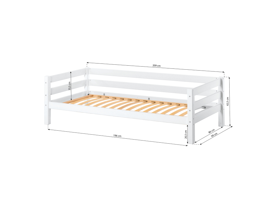 Hoppekids ECO Luxury bedbank 90x200 - luxe bodem - Afbeelding 3