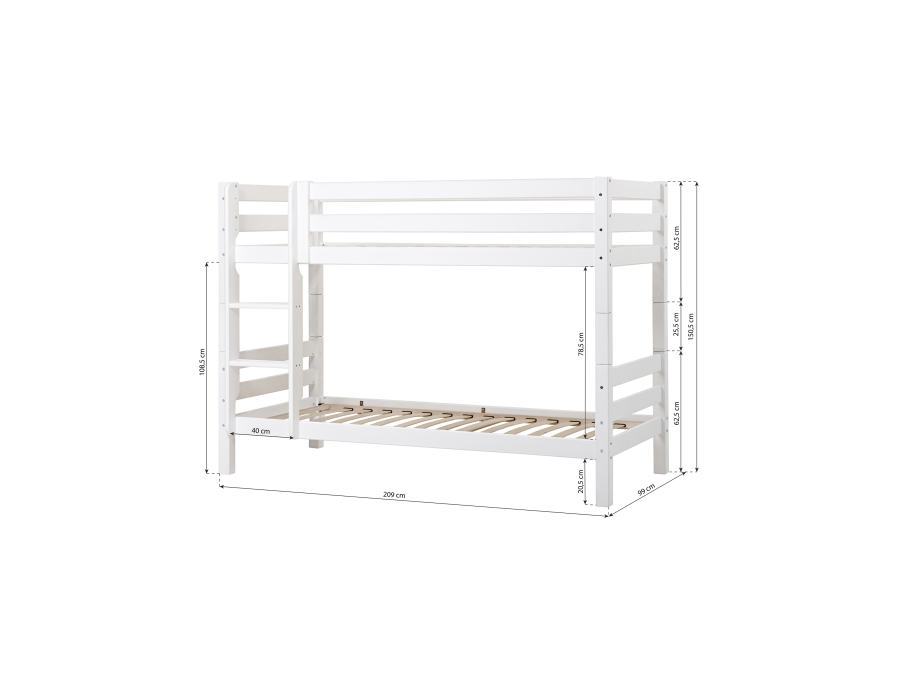 Hoppekids ECO Luxury stapelbed 90x200 - rechte ladder - luxe bodem - Afbeelding 6