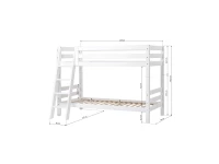 Hoppekids ECO Luxury stapelbed 90x200 - schuine ladder - luxe bodem - Afbeelding 4