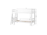 Hoppekids ECO Luxury stapelbed met uitvalbeschermer 90x200 - schuine ladder - luxe bodems - Afbeelding 5