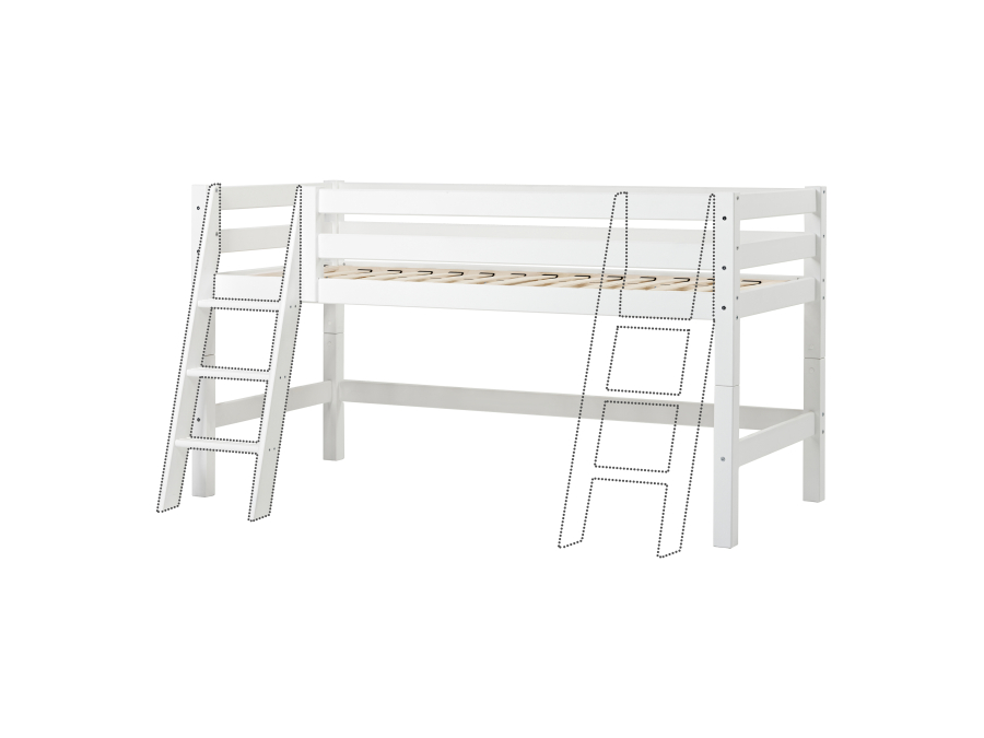 Hoppekids ECO Luxury halfhoogslaper 90x200 - schuine ladder - luxe bodem - Afbeelding 9