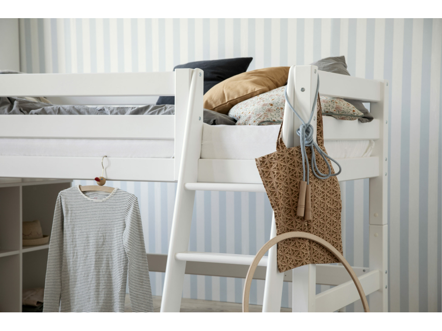 Hoppekids ECO Luxury halfhoogslaper met glijbaan 70x160 - schuine ladder - Afbeelding 4