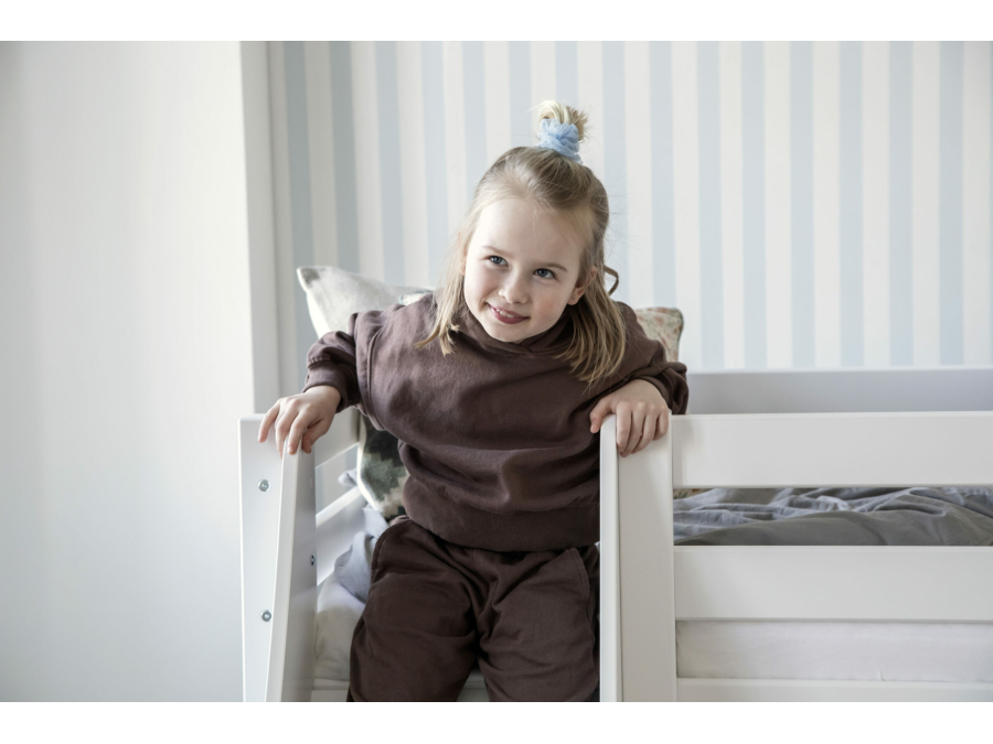 Hoppekids ECO Luxury halfhoogslaper met glijbaan 90x200 - rechte ladder - Afbeelding 4
