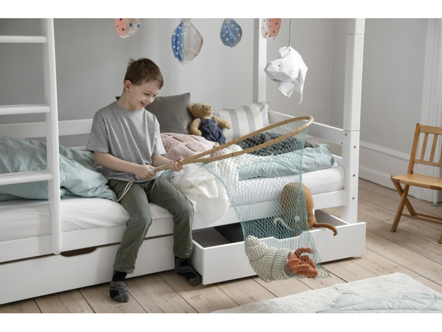 Hoppekids ECO Luxury hoog stapelbed 90x200 - rechte ladder - Afbeelding 6