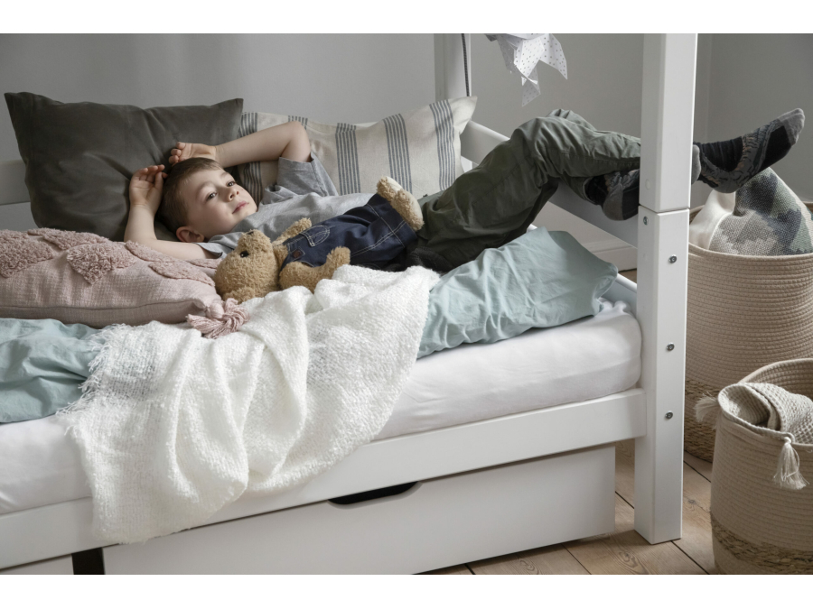 Hoppekids ECO Luxury hoog stapelbed 90x200 - rechte ladder - Afbeelding 7