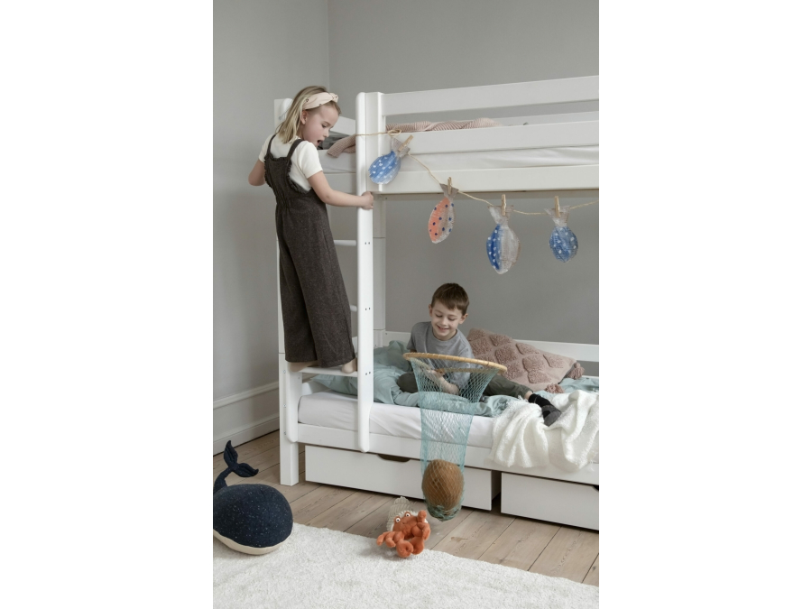 Hoppekids ECO Luxury hoog stapelbed 90x200 - rechte ladder - Afbeelding 3