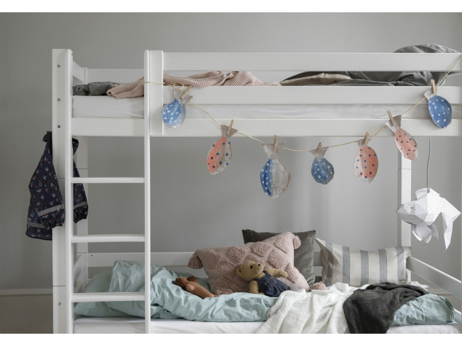 Hoppekids ECO Luxury hoog stapelbed 90x200 - rechte ladder - luxe bodems - Afbeelding 3