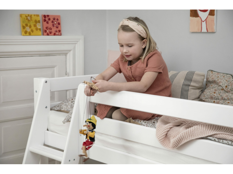 Hoppekids ECO Luxury halfhoogslaper 70x160 - schuine ladder - Afbeelding 3