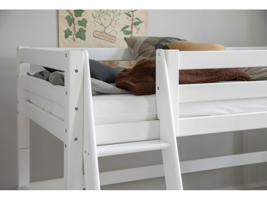 Hoppekids ECO Luxury verhoogde halfhoogslaper 90x200 - schuine ladder - Afbeelding 4