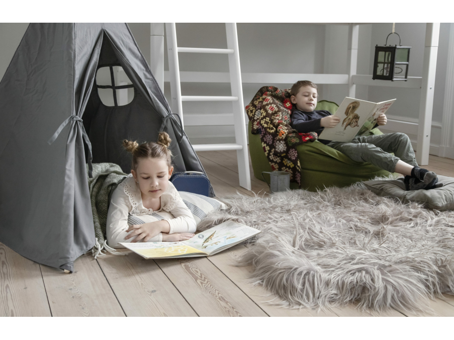 Hoppekids ECO Luxury verhoogde halfhoogslaper 90x200 - schuine ladder - Afbeelding 5