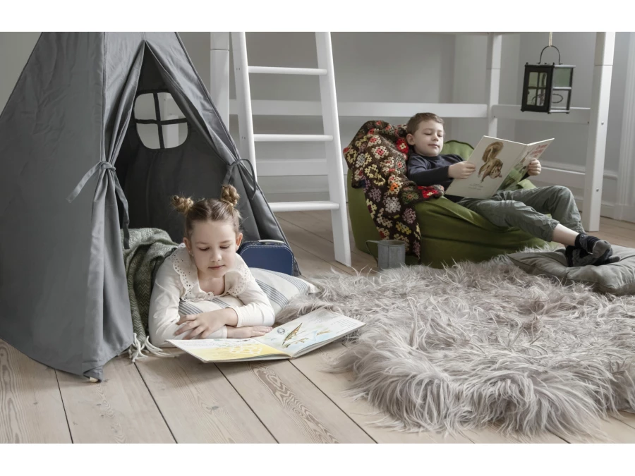 Hoppekids ECO Luxury verhoogde halfhoogslaper 90x200 - schuine ladder - Afbeelding 5