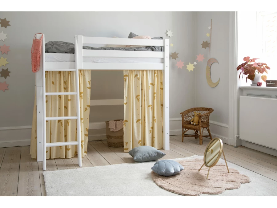 Hoppekids Ole Lukoie gordijn - verhoogde halfhoogslaper, Geel 70x160, 90x200 - Afbeelding 2
