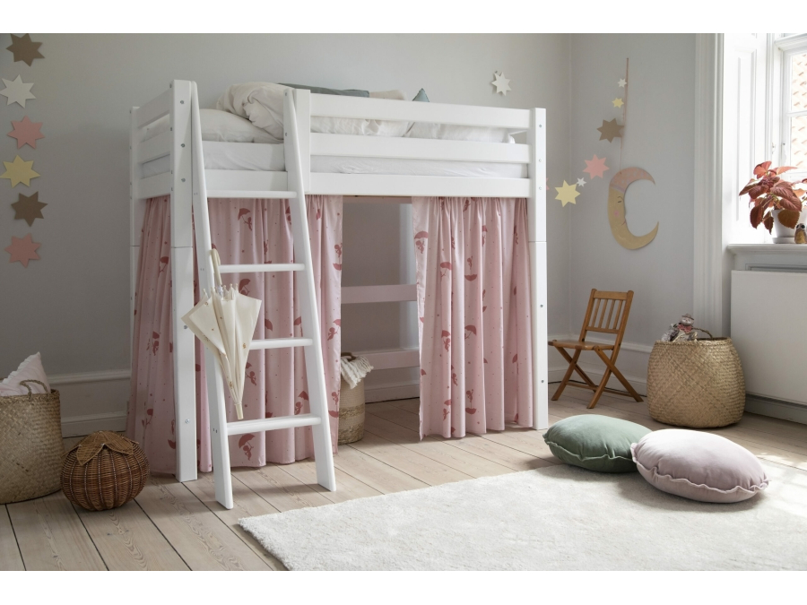 Hoppekids Ole Lukoie gordijn - verhoogde halfhoogslaper, Rood 70x160, 90x200 - Afbeelding 2