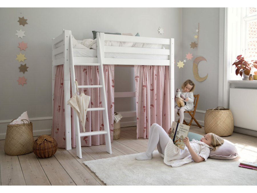 Hoppekids Ole Lukoie gordijn - verhoogde halfhoogslaper, Rood 70x160, 90x200 - Afbeelding 6