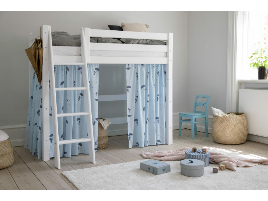 Hoppekids Ole Lukoie gordijn - verhoogde halfhoogslaper, Blauw 70x160, 90x200 - Afbeelding 2
