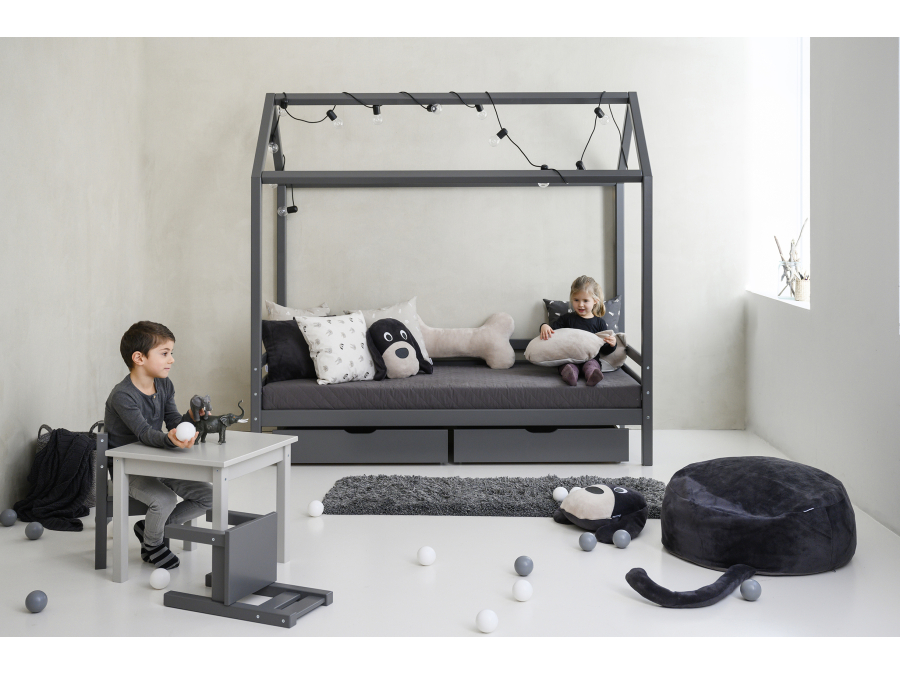 Hoppekids ECO Dream huisbed 90x200 - Smoked Pearl - Afbeelding 2