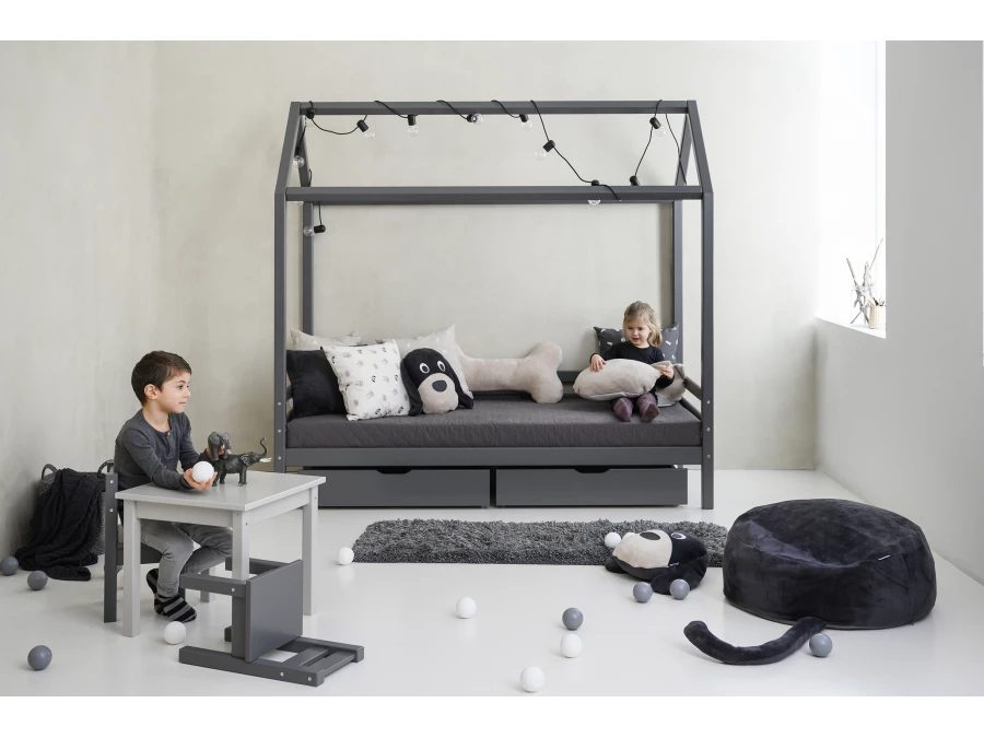 Hoppekids ECO Dream huisbed 90x200 - Smoked Pearl - Afbeelding 2