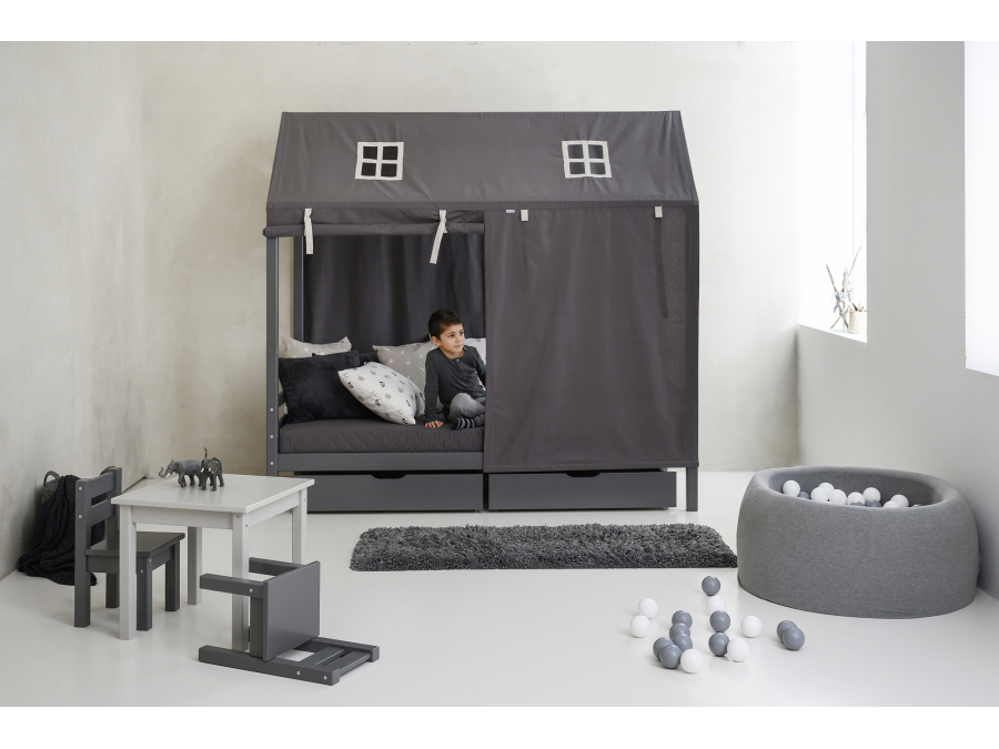 Hoppekids ECO Dream huisbed 90x200 - Smoked Pearl - Afbeelding 4