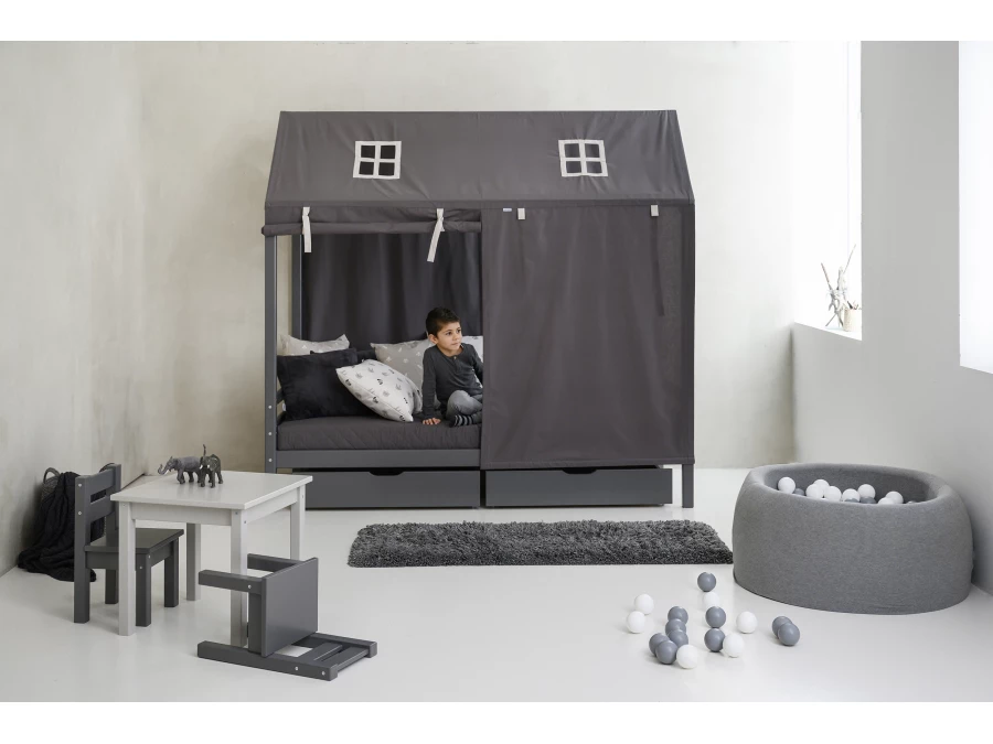 Hoppekids ECO Dream huisbed 90x200 - Smoked Pearl - Afbeelding 4