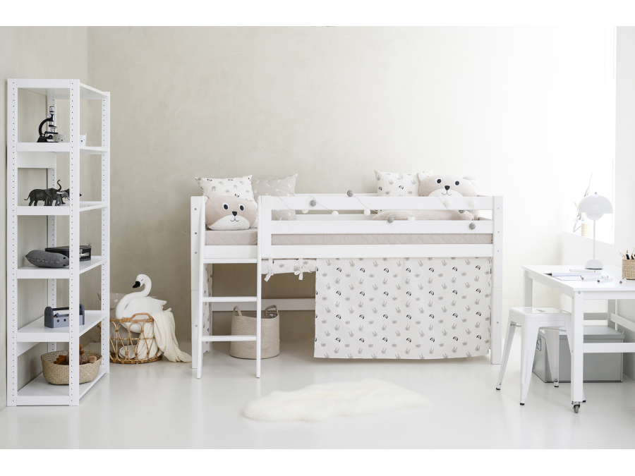 Hoppekids ECO Luxury halfhoogslaper 90x200 - schuine ladder - luxe bodem - Afbeelding 2