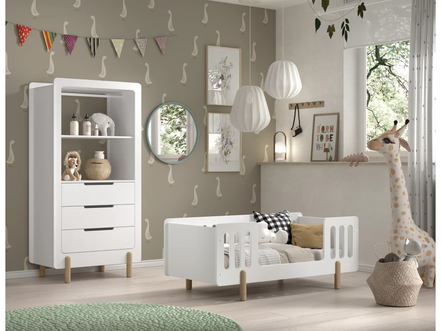 Jaxx Smile peuterbed 70x140 wit - Afbeelding 4