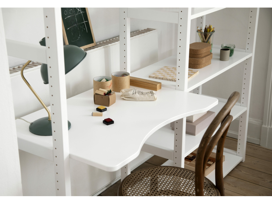 Hoppekids Storey boekenkast met bureau - 2 legplanken - 80 cm - Afbeelding 4