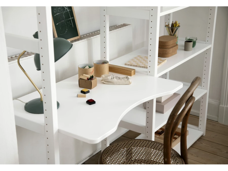Hoppekids Storey boekenkast met bureau - 12 legplanken - 100 cm - Afbeelding 2