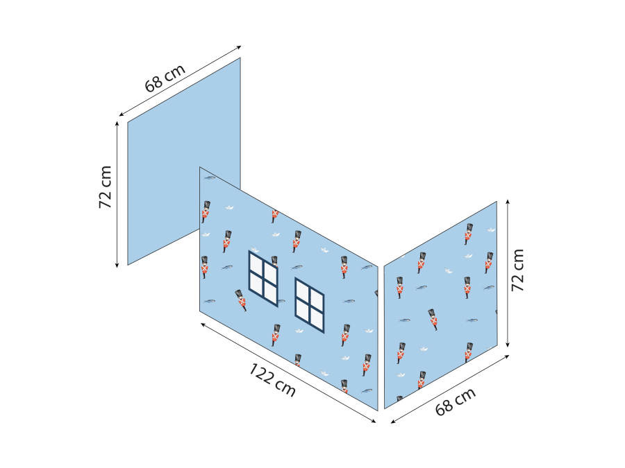 Hoppekids Tin Soldier Gordijn - halfhoog bed 70x160 - Afbeelding 6