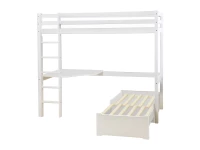 Hoppekids ECO Dream hoogslaper met lounge en bureau 90x200 - wit