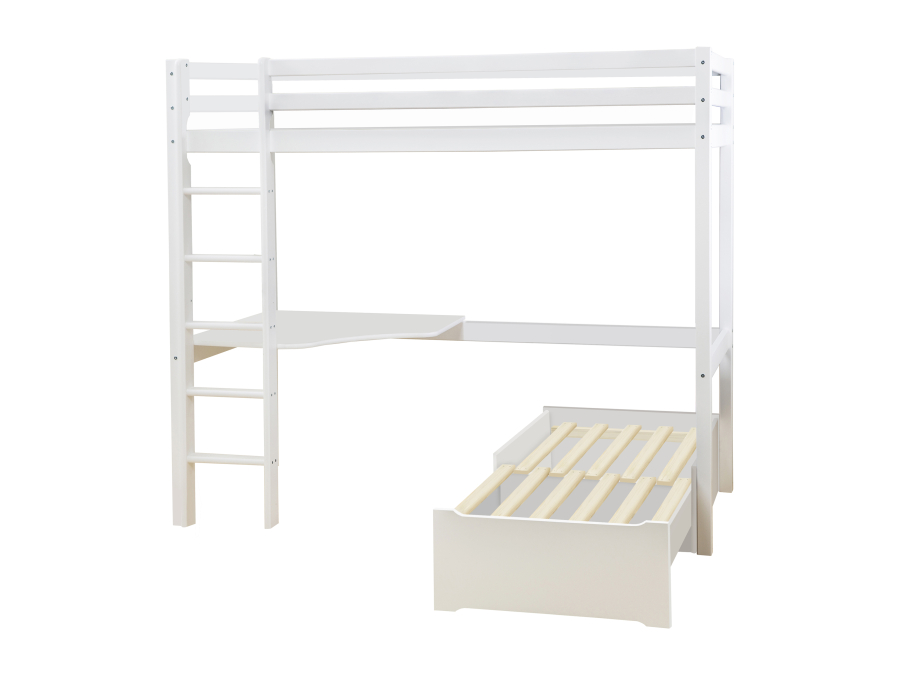 Hoppekids ECO Dream hoogslaper met lounge en bureau 90x200 - wit