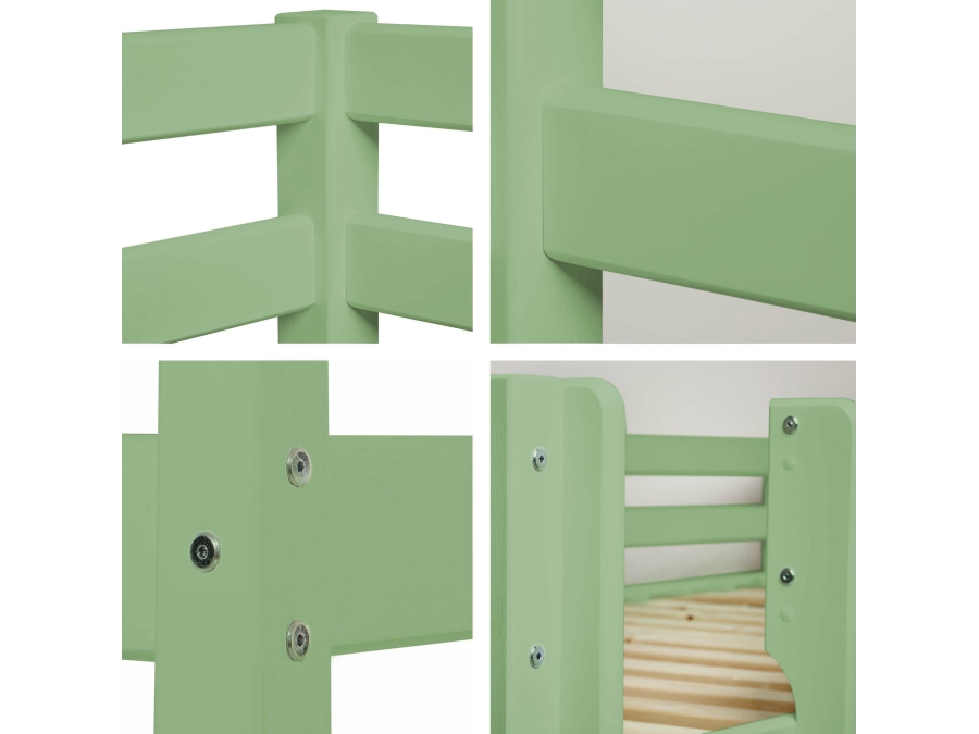 Hoppekids ECO Comfort halfhoogslaper 70x160 - Pale Green - Afbeelding 4