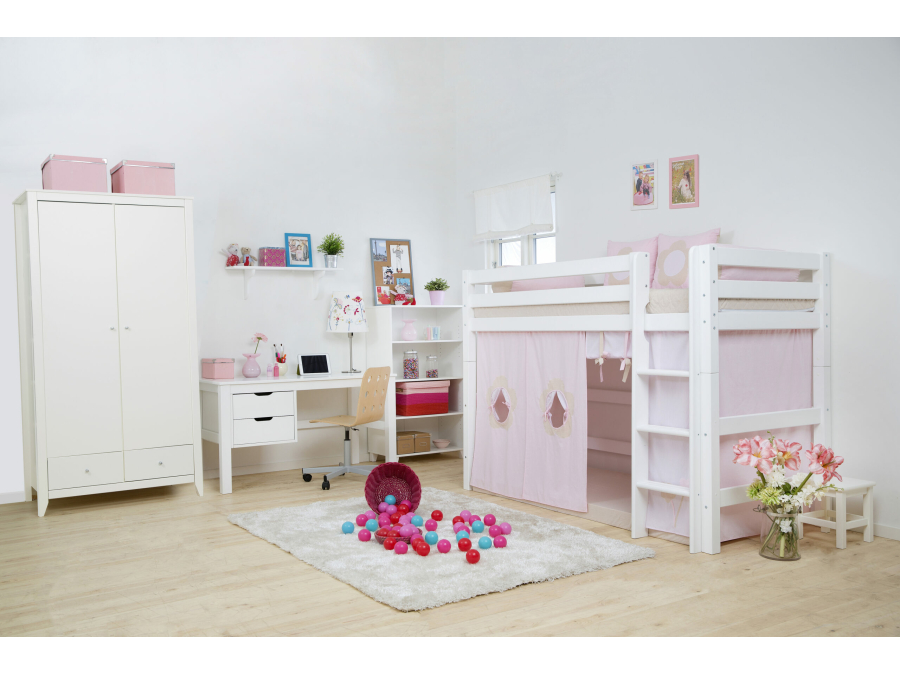 Hoppekids ECO Luxury verhoogde halfhoogslaper 90x200 - rechte ladder - Afbeelding 3
