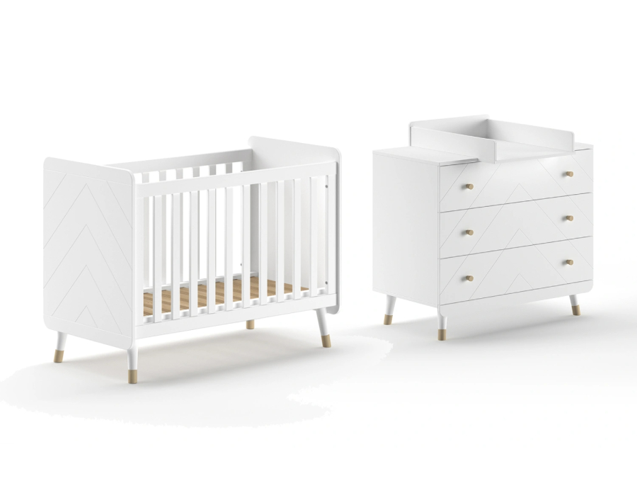 Jaxx Billy 2-delige babykamer wit