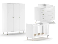 Jaxx Billy 3-delige babykamer met 3-deurskast wit