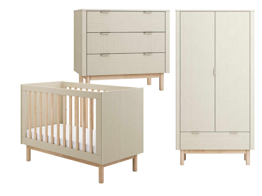 Pinio Miloo 3-delige babykamer - champagne