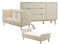 Pinio Miloo 2-delige meegroeikamer met grote commode - champagne